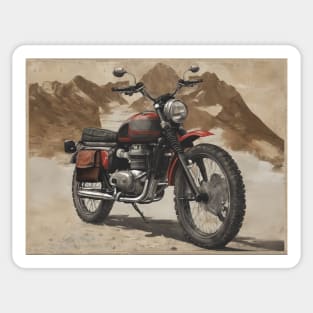 Vintage Scrambler 50s vibe motorcycle Sticker